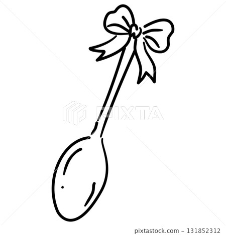 Spoon Line Art with Ribbon Bow Coquette Thanksgiving Tableware Outline Illustration for Fall Kitchen Autumn Tea Party and Holiday Decor Spoon Line Art with Ribbon Bow Coquette Thanksgiving Tableware Outline Illustration for Fall Kitchen Autumn Tea Party and Holiday Decor 131852312