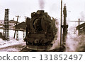 1970: Maintenance of steam locomotive D51, Oshamanbe Locomotive Depot, Hakodate Main Line, Hokkaido, archival photograph 131852497