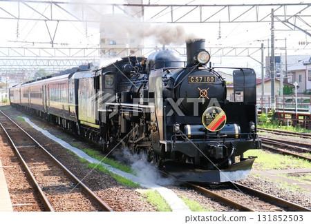 福島縣會津若松站磐越西線蒸汽機車C57磐越物語 131852503