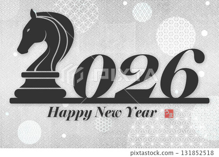 2026 Year of the Horse New Year's Card 2026 Year of the Horse New Year's Card 131852518