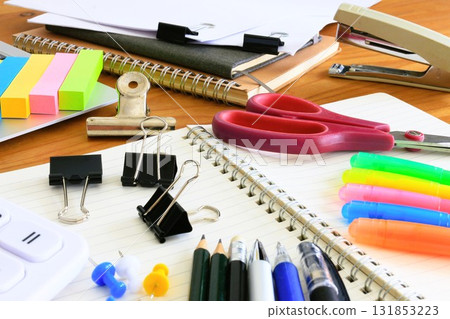 Business items, various office supplies, 3:2 131853223