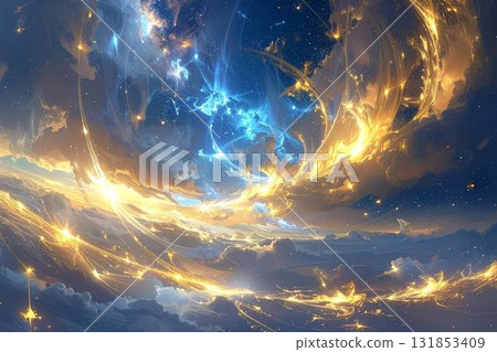 Beautiful digital art with stretched light Beautiful digital art with stretched light 131853409