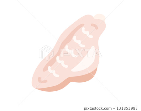 Illustration of a raw chicken wing icon Illustration of a raw chicken wing icon 131853985