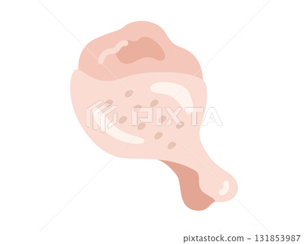 Illustration of a raw chicken wing icon 131853987