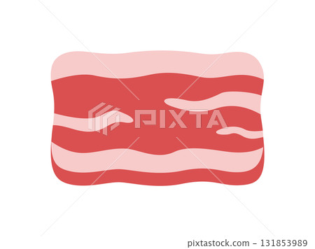 Illustration of an icon of raw beef belly slices Illustration of an icon of raw beef belly slices 131853989