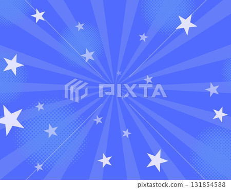 Simple American comic book style background, concentrated lines, dotted gradient, blue, 2 131854588