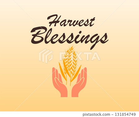 harvest blessings wheat hands design harvest blessings wheat hands design 131854749
