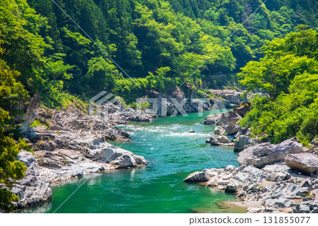飛騨川的絕美景色（岐阜縣下呂市中山七里） 131855077