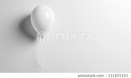 漂浮的白色氣球強調空間與寂靜，抽象的和平形象 131855103