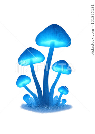 夜間發光的蘑菇 131855181