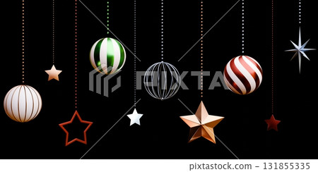 3D material_Christmas ornaments 3D material_Christmas ornaments 131855335