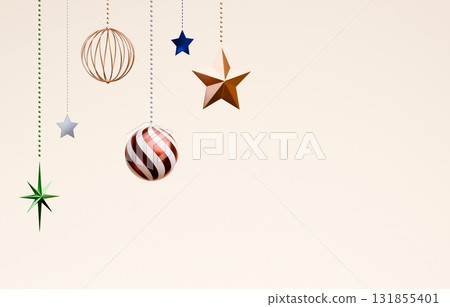 3D材質_聖誕裝飾_米色 131855401