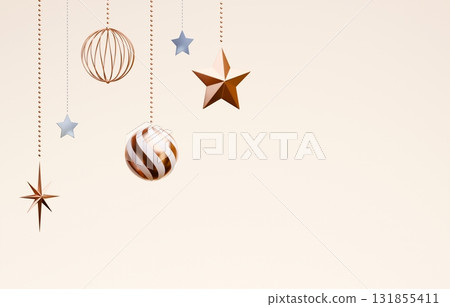 3D Material_Christmas Ornament_Beige 3D Material_Christmas Ornament_Beige 131855411