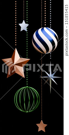 3D material_Christmas ornaments 3D material_Christmas ornaments 131855415