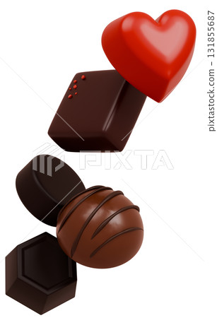 3D chocolate material 131855687