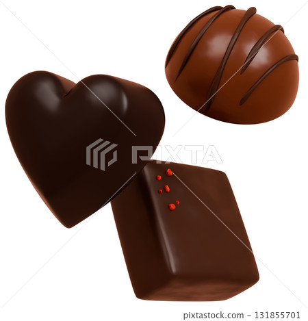 3D chocolate material 131855701