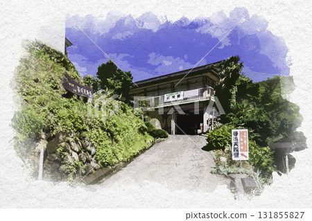 Watercolor painting of Sanbutsuji Temple on Mt. Mitoku, Tanigawa Tengudo, Misasa Town, Tottori Prefecture Watercolor painting of Sanbutsuji Temple on Mt. Mitoku, Tanigawa Tengudo, Misasa Town, Tottori Prefecture 131855827