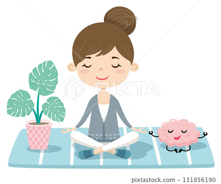 一張手工印製的卡片，上面有大量的女學生資料，有大量的練習冥想、健康、運動相關的資料，內容廣泛，資料豐富。 131856190