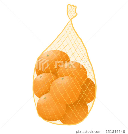orange fruit in a mesh bag orange fruit in a mesh bag 131856348