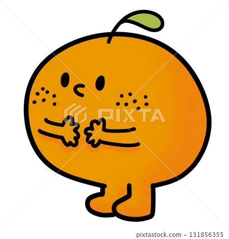 illustration of cartoon cute orange  131856355