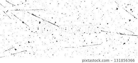 Speckled gritty background. Grain dot texture with noise. Abstract grunge monochrome wallpaper. Black spots on white background. Vector illustration 131856366