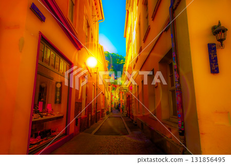 Colorful street lamp 131856495
