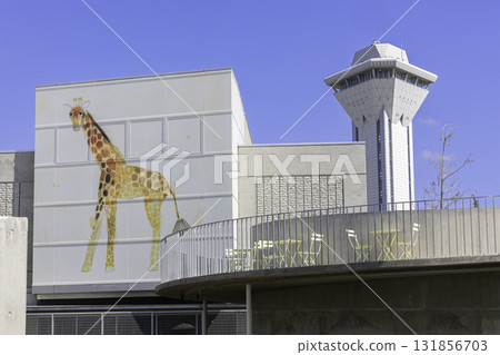 Modern architecture and animals at Kasumigaura Fureai Land in Ibaraki Prefecture 131856703