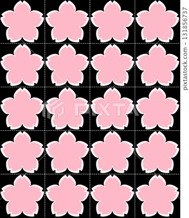 相簿中引人注目的粉紅色櫻花鏤空留言卡 中號 5公分 24張 131856737