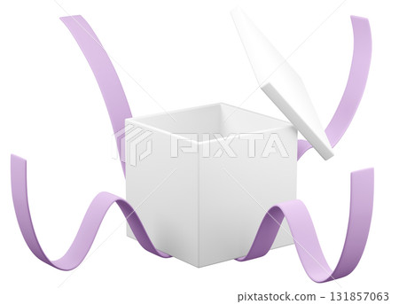 3D illustration_present_purple 131857063