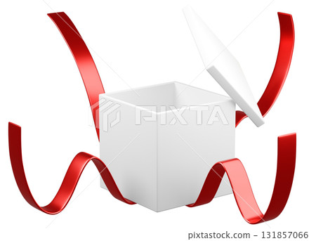 3D illustration_gift_red 131857066