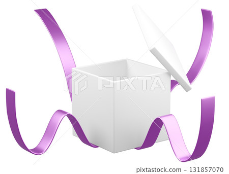 3D illustration_present_purple 3D illustration_present_purple 131857070