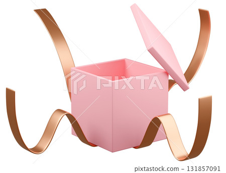 3D illustration_present_pink 131857091