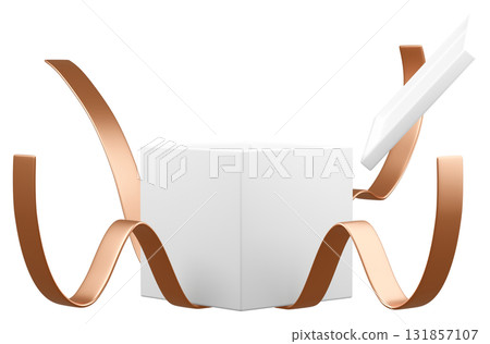 3D 插畫_禮物_金色 131857107