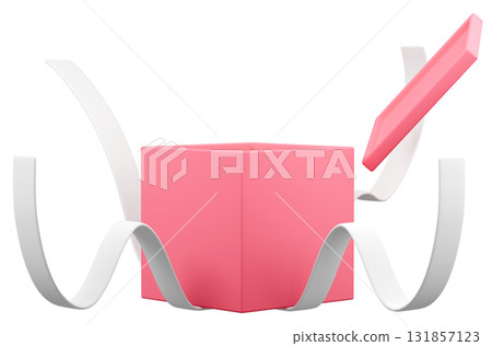 3D illustration_present_pink 131857123