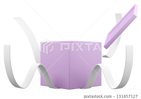 3D illustration_present_purple 3D illustration_present_purple 131857127