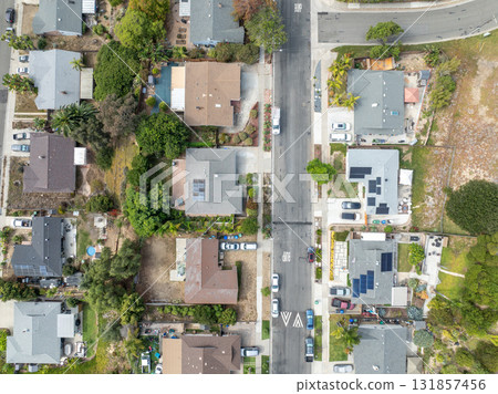 Aerial view of houses in Oceanside town in San Diego, California. USA 131857456