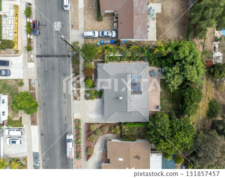 Aerial view of houses in Oceanside town in San Diego, California. USA Aerial view of houses in Oceanside town in San Diego, California. USA 131857457