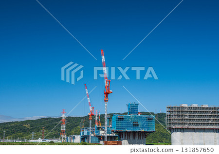 大阪府枚方市新名神高速公路建設現場 131857650