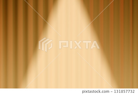 Background material_curtain and spotlight_yellow 131857732