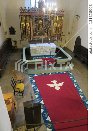 塔林老城聖靈教堂內貝恩德諾特克的木製祭壇 131858008