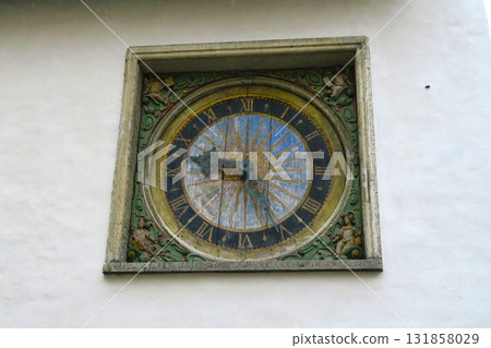 The big clock of the Church of the Holy Spirit in Tallinn's Old Town The big clock of the Church of the Holy Spirit in Tallinn's Old Town 131858029