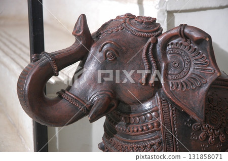 Elephant sculpture in a Airport Bangkok Thailand Elephant sculpture in a Airport Bangkok Thailand 131858071