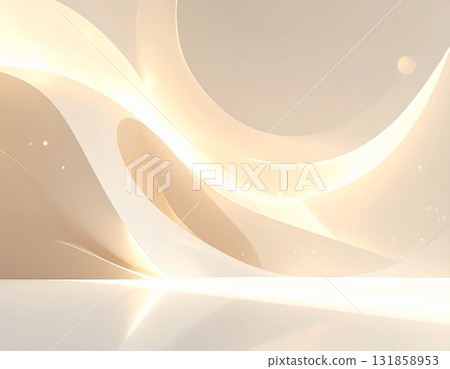 Minimalist art of softly glowing abstract shapes and flowing light 131858953