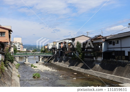 Miyagawa River flows near the old townscape of Hida Takayama Miyagawa River flows near the old townscape of Hida Takayama 131859631