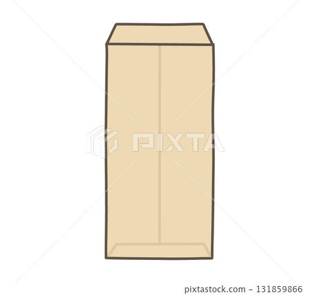 棕色信封正面朝下的插圖 131859866