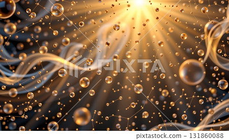 A large wall hanging that prominently features abstract  131860088