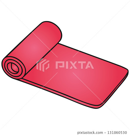 Rolled Yoga Exercise Mat Violet Illustration Transparent Background Fitness Doodle Rolled Yoga Exercise Mat Violet Illustration Transparent Background Fitness Doodle 131860530