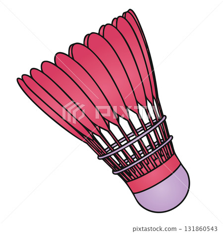 Badminton Shuttlecock Close Up Violet Illustration Transparent Background Sport Doodle Badminton Shuttlecock Close Up Violet Illustration Transparent Background Sport Doodle 131860543