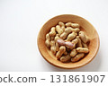 Boiled peanuts on a white background 131861907