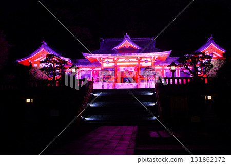 Ashikaga City Ashikaga Orihime Shrine Pink Light-up 131862172